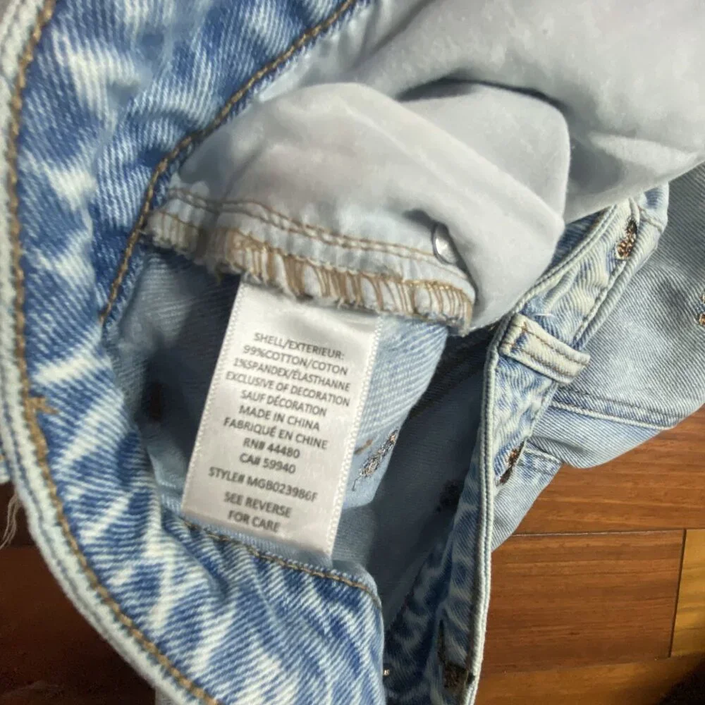 Butterfly Denim Jeans size 7 Material Girl Embroidered - Picture 7 of 7